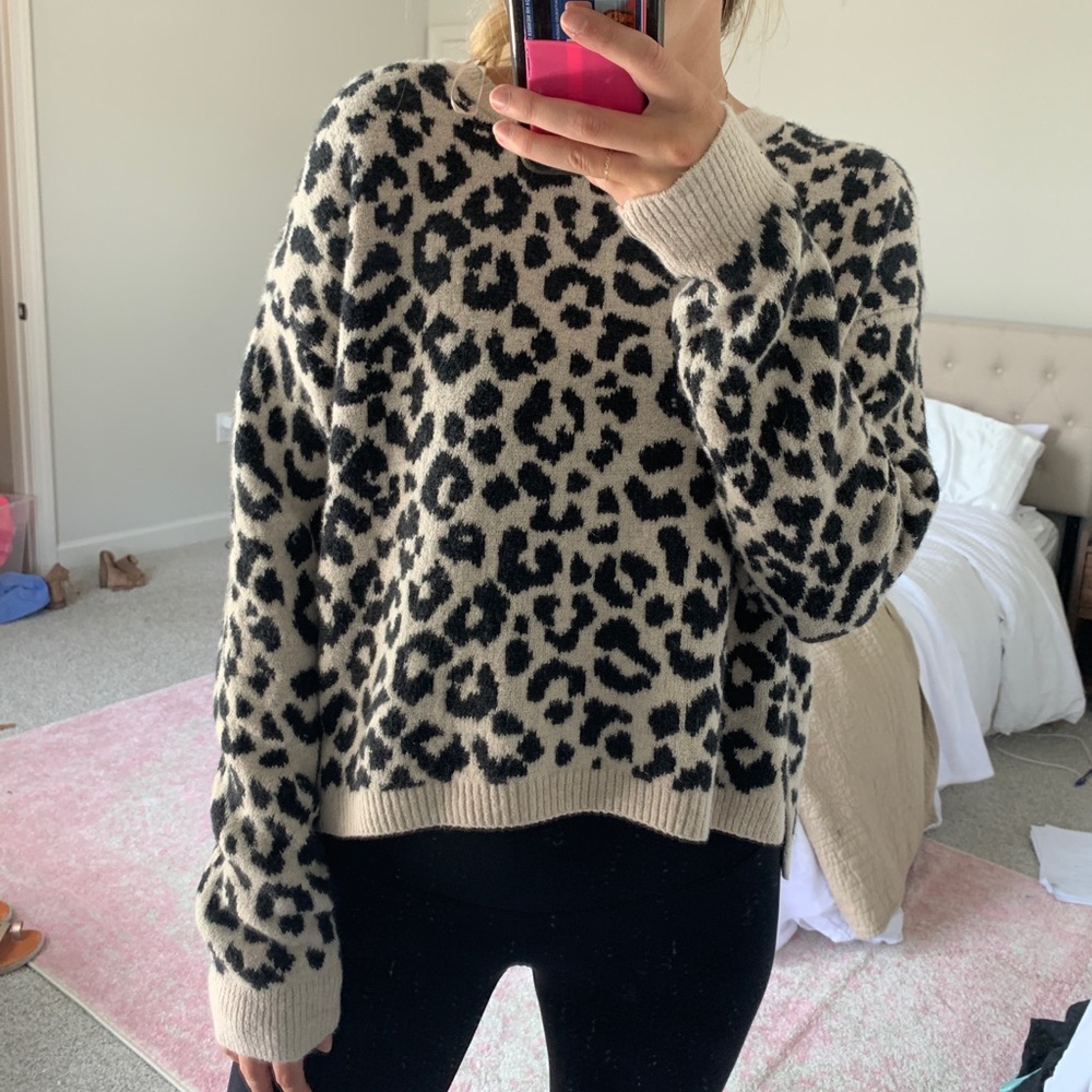Cheetah print sweater